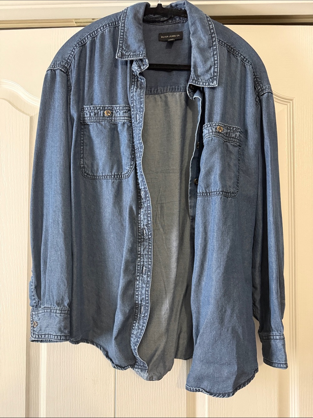 Silver Jeans Light Blue Denim Shirt Jacket